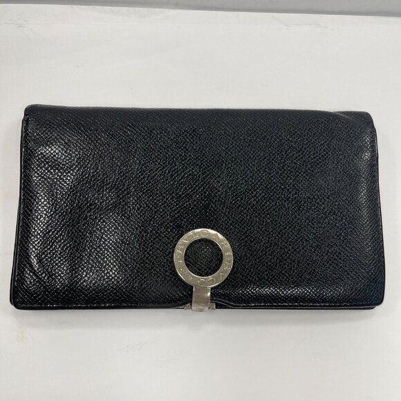 Bvlgari Black Leather Bifold Long Wallet - Preowned - Picture 4 of 13